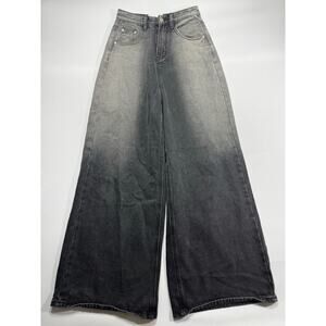 Tina Mini Women's High Rise Wide Leg Baggy Gray  Jeans - Size S (23x28)*
